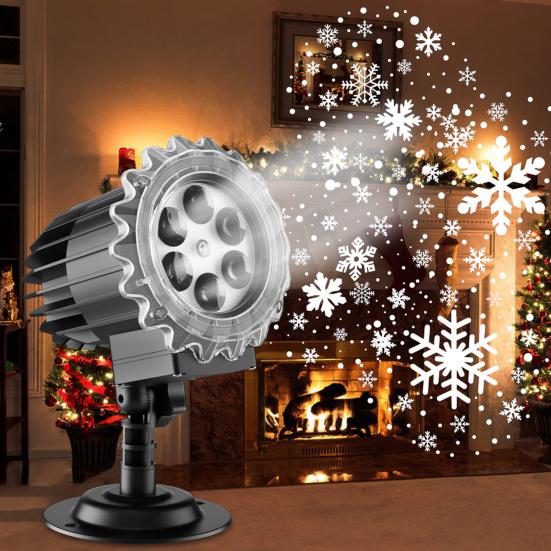Halloween Projector Light Rotating Snow Falling Projector Lamp Waterproof Easy Installation Indoor Outdoor Holiday Night Light Projector