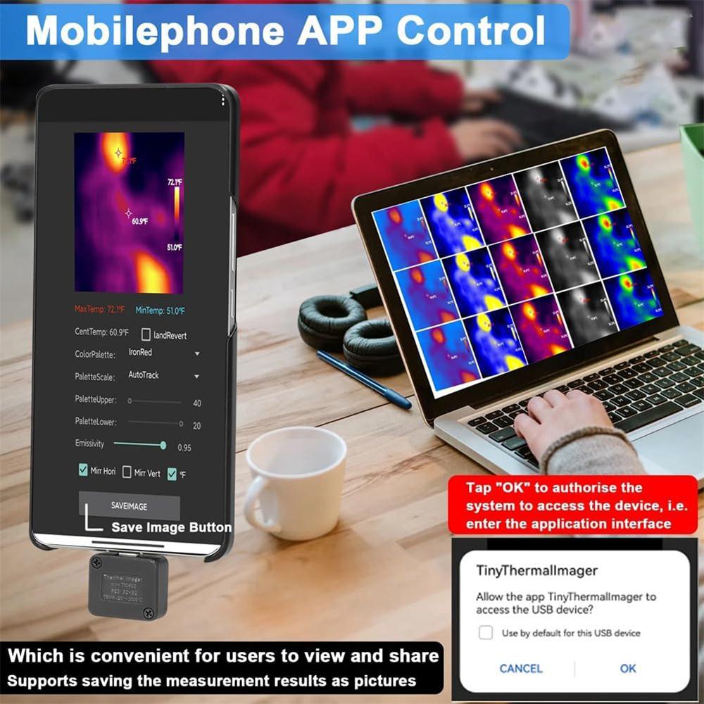 Infrared Thermal Imaging Camera IR Imager Type-C For Android Cell Phone TIOP02