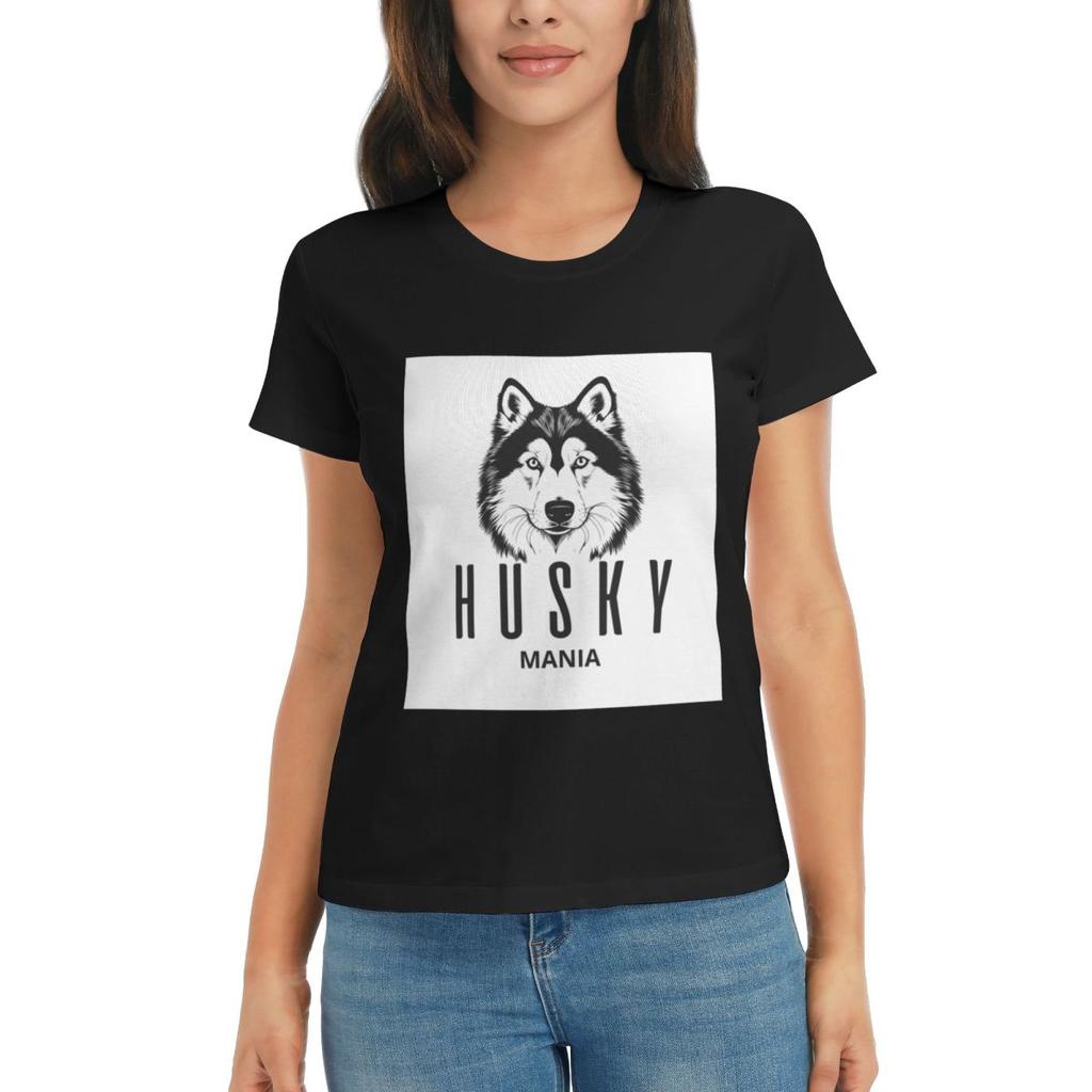 Women TShirt SIBERIAN HUSKY UnisexIA Summer Short Sleeve Tees Crew Neck Cotton T Shirts Clothes Tops Streetwear