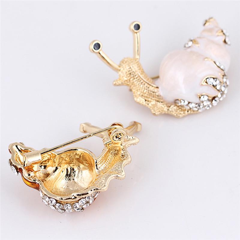 Enamel Snail Brooch Pin  Collar Animal Brooch Jewelry Gift