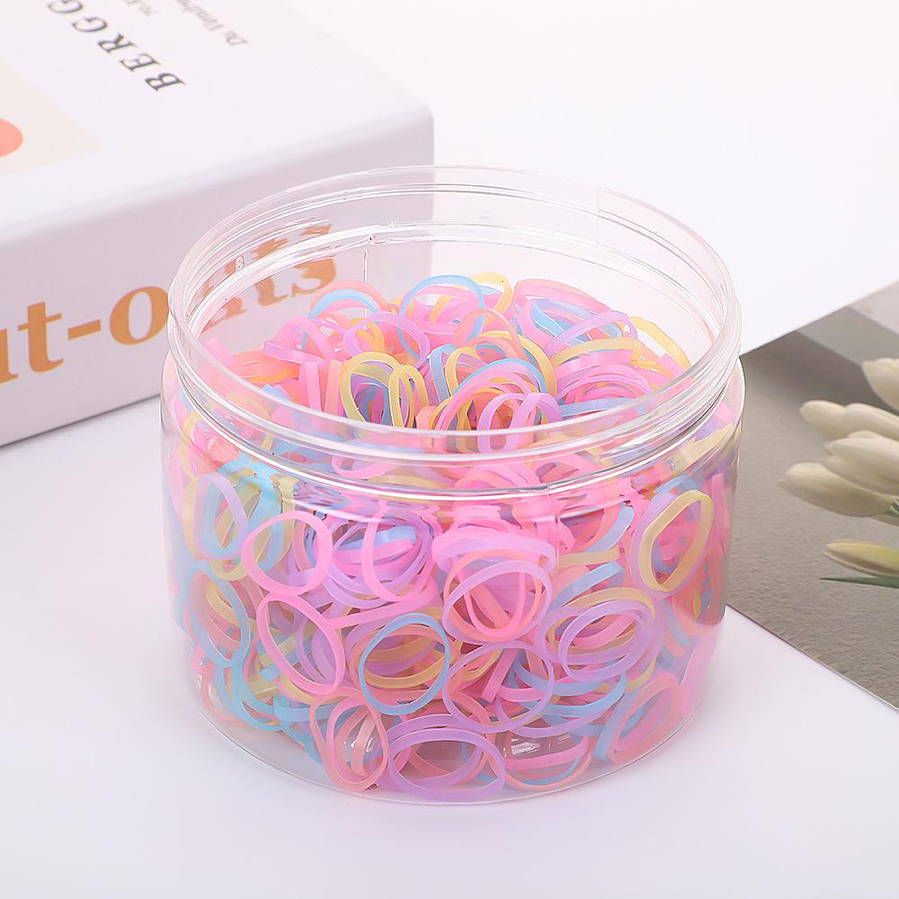 Colorful High-Elasticity Children s Hair Ties: No-Damage Rubber Bands & Hair Accessories