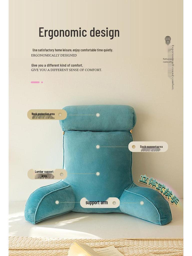 Comfortable Reading Pillow with Lumbar & Neck Support for Dorms, Bay Window, or Bed.