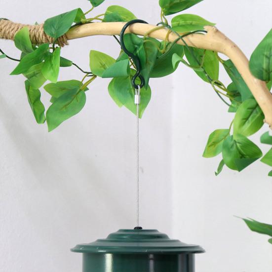 Metal Birds Feeder for Outdoors Hanging Squirrel Proof Seeds Feeder with Perches for Wild Birds Finch Blue Jay Chickadee