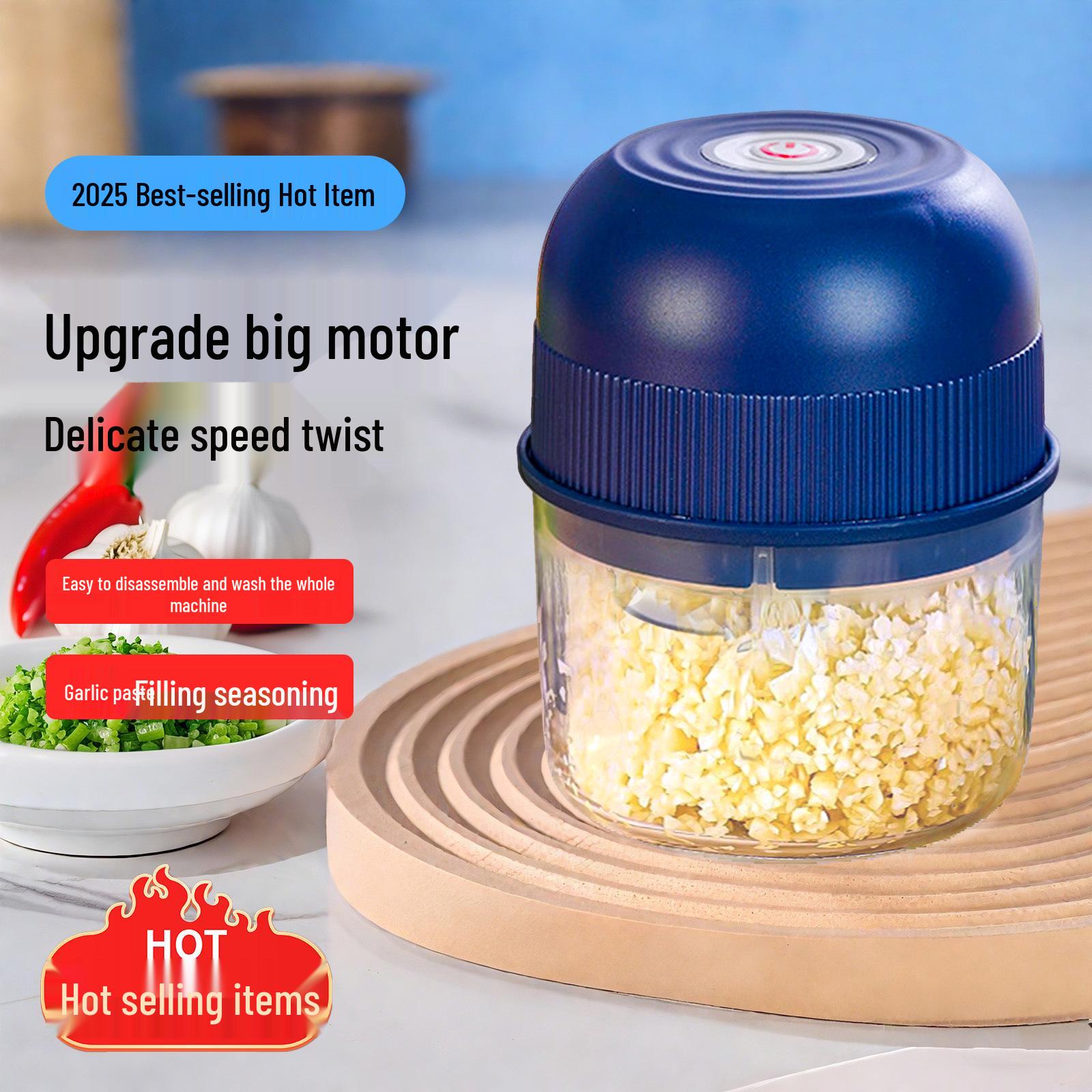 

Wireless Mini Electric Garlic and Ginger Masher: Portable and Rechargeable Kitchen Tool Rechargeable