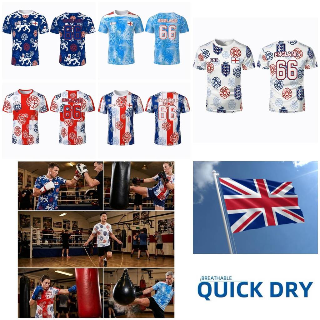 Vintage MMA Boxing Muay Thai T-shirt Britain UK United Kingdom England British Flag National Print 3D Training Unisex Fitness Workout Sport