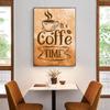 Vintage Coffee Time Coffee Bean with Biscuit Minimalist Art Poster Canvas Painting Wall Prints Picture for Bar Cafe Home Decor