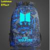Bts Kpop Bangtan Boys Leuchtender Rucksack Mode Nylon Schulter Reise Tasche Schule