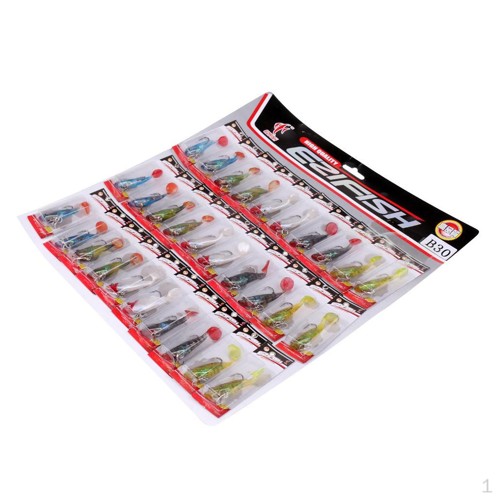 

30 шт./упак. Swim Shad 03 рыболовная многоцветная форельная мягкая приманка Minnow с кривошипными приманками