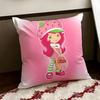 Cartoon SStrawberry SShortcake Cushion Cover Reversible Soft Durable Pillow Cover Home  Car MultiScene Use for Daily Comfort