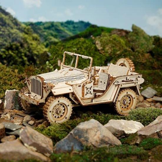 3D Wooden Puzzle MC701 Car with Japanese Instructions Tsukurundesu® Off-Road