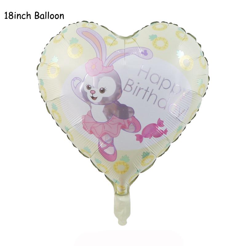 Disney Story  Lina Bell And Stellalou Cartoon Balloons Birthday Decor Baby Shower 32inch Number Foil Balloons Wedding Supplies