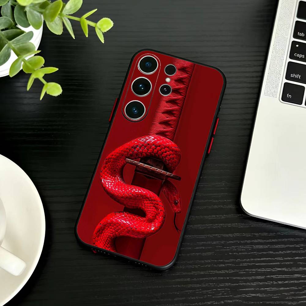 Snake Classic Phone Case For Samsung S26,S25,S24,S23,S22,S21,S20,S30,Ultra,Plus,Fe,Note,5G Black Cover