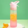 Large Capacity Spray Water Bottle Gradual Fog Surface BPA Free Sports Water Kettle with Straw 2 in 1 Cooling Spray Cup
