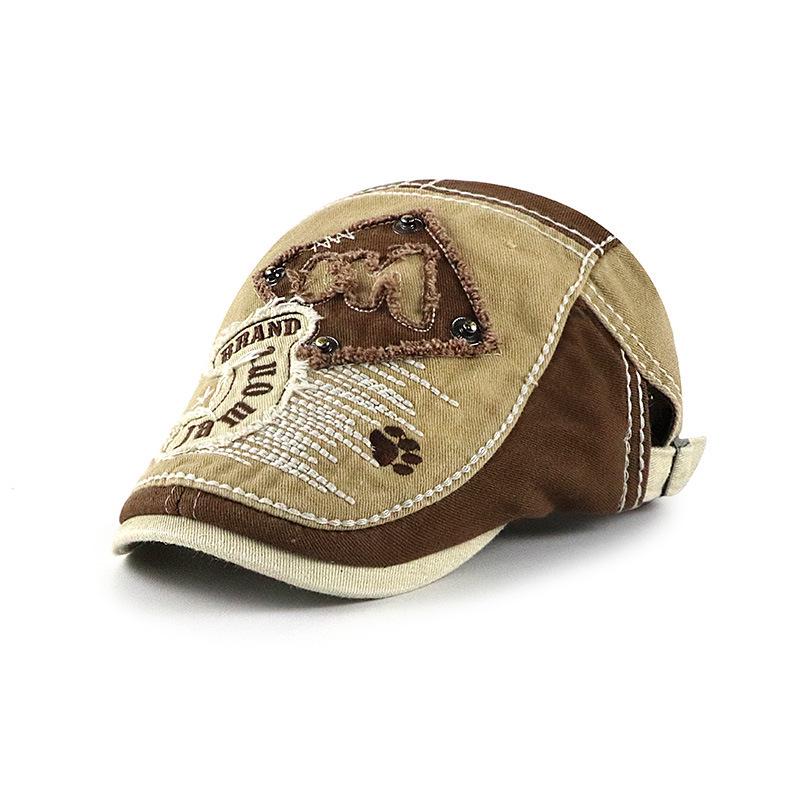 Gewaschene Retro Sommerhüte für Männer, Frauen und Kinder: Britischer Koreanischer Stil Flache Kappe & Baseballkappe