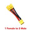 XT90 Parallel Battery Connector Male/Female Cable Dual Extension Y Splitter 3-Way 14AWG Silicone Wire for Battery Charger Motor