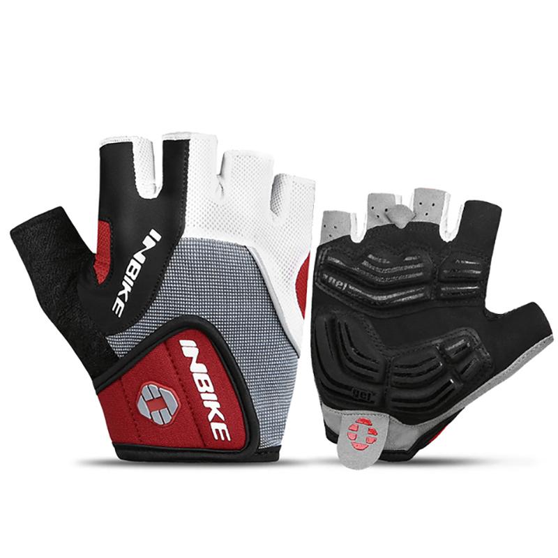INBIKE Fahrradhandschuhe Halbfinger Bike Rennradhandschuhe Stoßdämpfend Atmungsaktiv GEL MTB Bergsport Fahrradhandschuhe Herren zum Radfahren