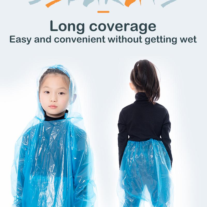 Child Disposable Raincoat Outdoor Hiking Rafting Mountaineering Water Projects With Disposable Rain Poncho