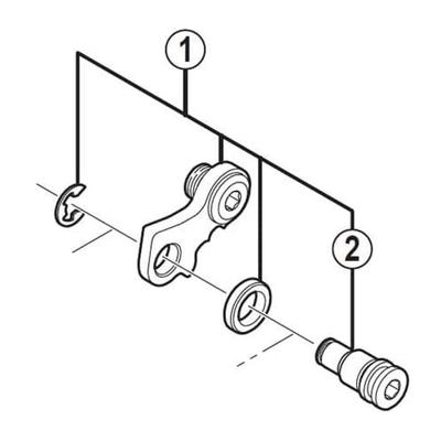 SHIMANO Repair Parts B Axis Set Y50Y98010 (For Normal) RD-M670 RD-M610 RD-M615 RD-M675 RD-M675-D