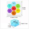 7 Day Pill Organizer Case Portable Plastic Medication Planner for Vitamins Fish Oils Supplements Capsule Container