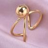 1/5Ppcs/Lot Real Gold Plated Stainless Steel Rings For Women Men Accessories Open Adjsutable Chunky Butterfly Heart Ring Anillos