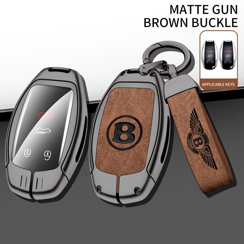 Zinc Alloy Car Key Case Cover Protection Shell For Bentley Flying Spur Continental GT Bentayga Mulsanne Keyless Auto Accessories WT0