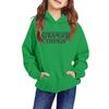 Kinder Langarm Lockerer Pullover Buchstabenaufdruck Kordelzug Kapuzen-Sweatshirt