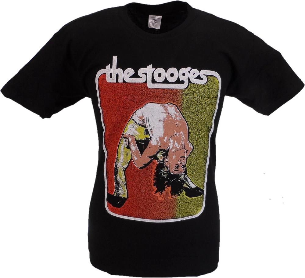 Unisexs Black Official Iggy and the Stooges Bent Double T Shirt S