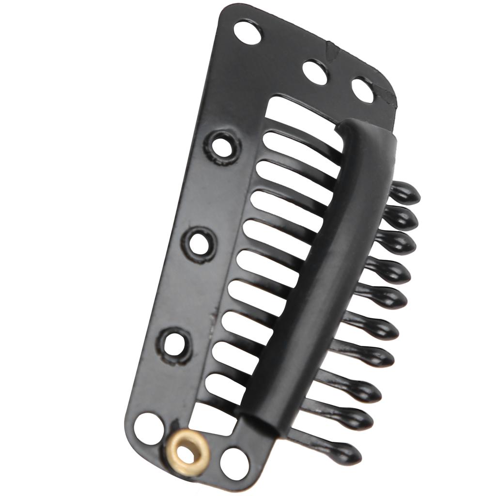100pcs 10 Teeth Wig Clip Stainless Steel   Hairpiece Snap Clip for Hair Extension