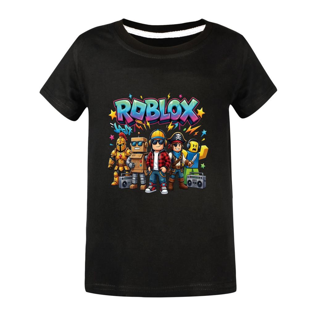 5574 Jungen Mädchen Roblox Spielaufdruck Kurzarm-T-Shirt