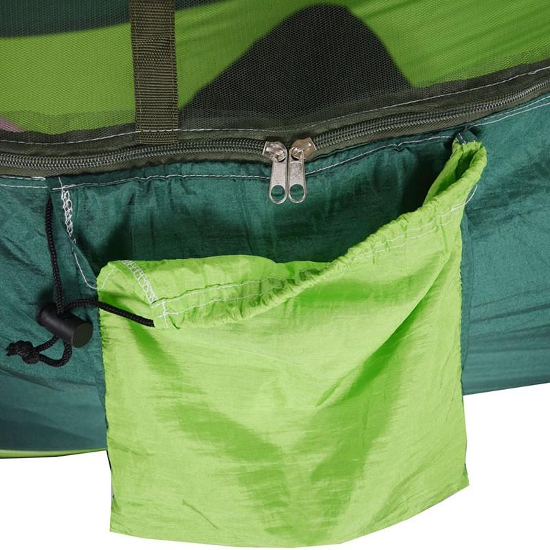 Lightweight Nylon Hammock With Mosquito Net Camping Hiking Outdoor Single Double Use Portable Travel