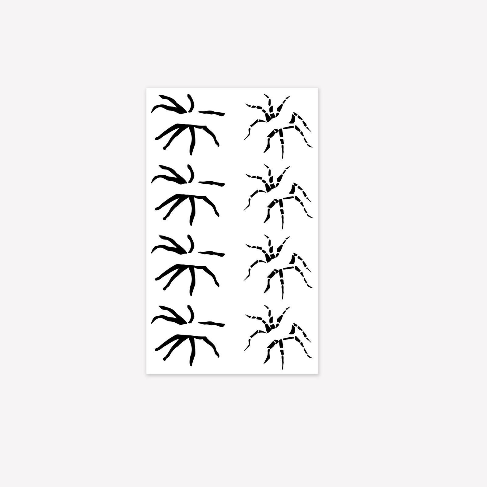 Premium Sense Wind Diablo Halloween Spider Face Makeup Face Sticker Tattoo Sticker 9*15