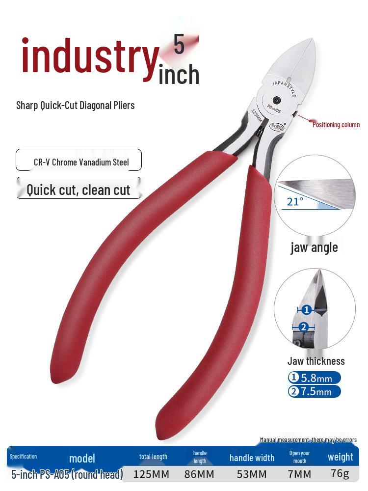 High Hardness Chrome Vanadium Alloy Steel Pliers: Water Mouth, Cutting, Wire, Side, Diagonal Cutters for Industrial Use.