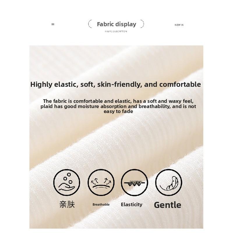 New large U-neck t-shirt for women, long-sleeve top, low-neck inner layer, slim-fit women's spring fashion