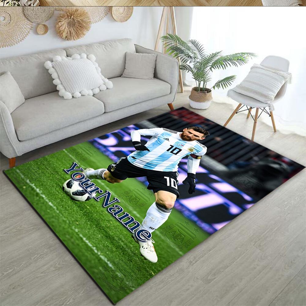Messi 161 Customize Text Floor Mat Design for Decorate room Kitchen Balcony Hallway Anti-slip Rug Decorate Offices Perfect Gift for Women/Men