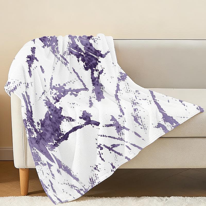 Printed Flannel Blanket Soft Skin-Friendly, Warm Cozy Blanket for Home, Dorm, Christmas & Halloween