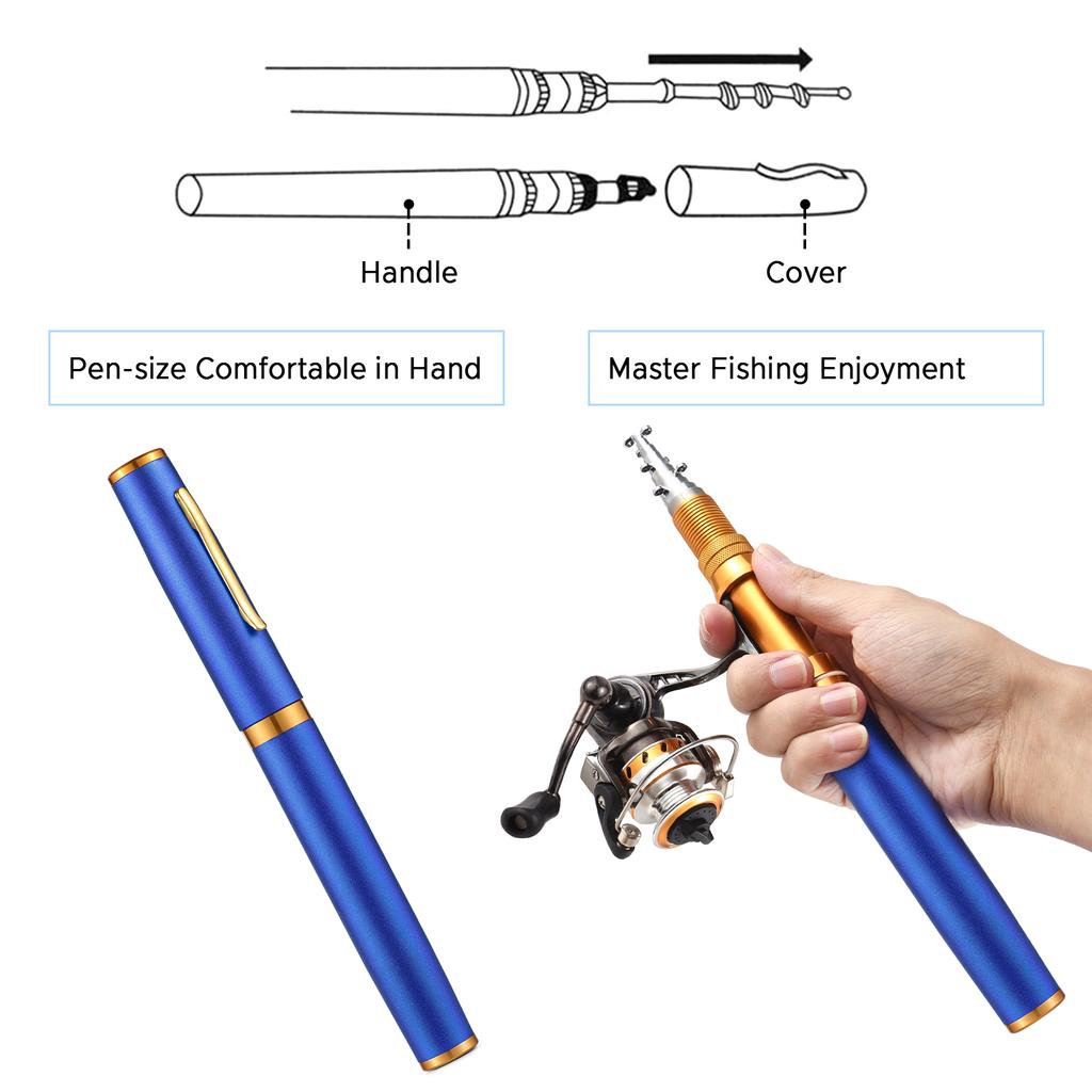 Fishing Rod and Reel Combos Telescopic Fishing Pole with Spinning Reel Combo Kit Fishing Line Lures