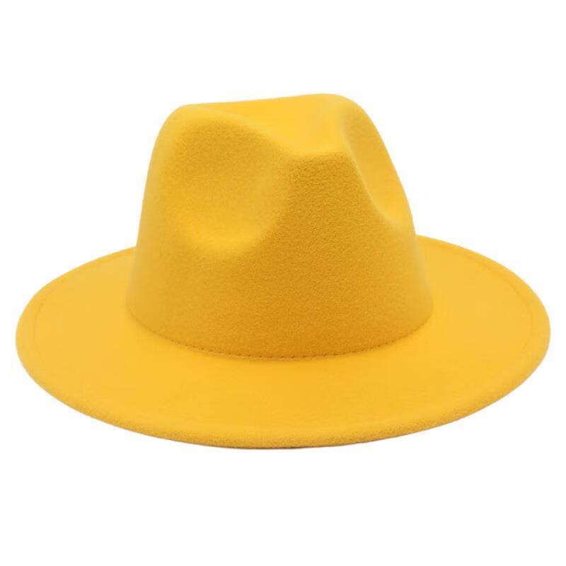 Europese Stijl Vilt Brede Rand Fedora Hoed
