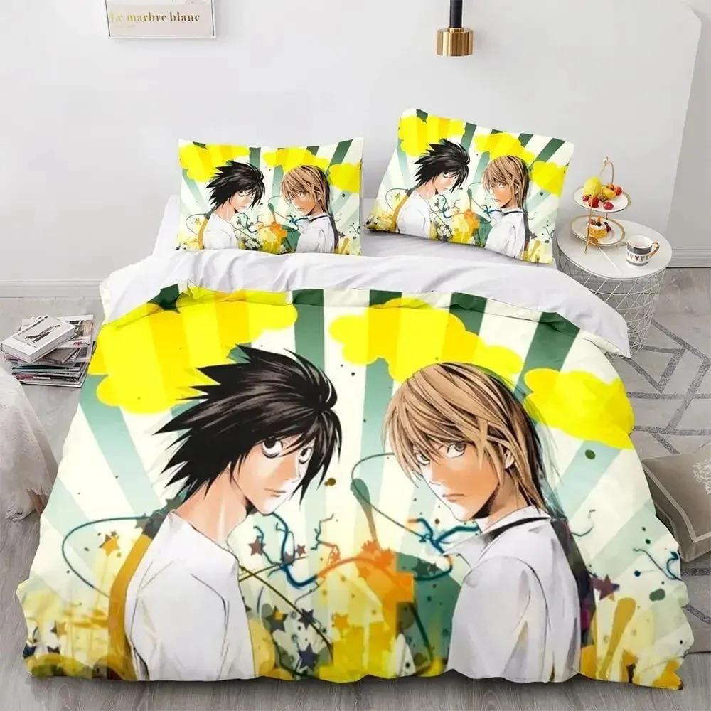 3D Print Anime Death Note Bedding Set Single Twin Full Queen King Size Bed Set Adult Kids Bedroom Duvet Cover Sets Home Textiles