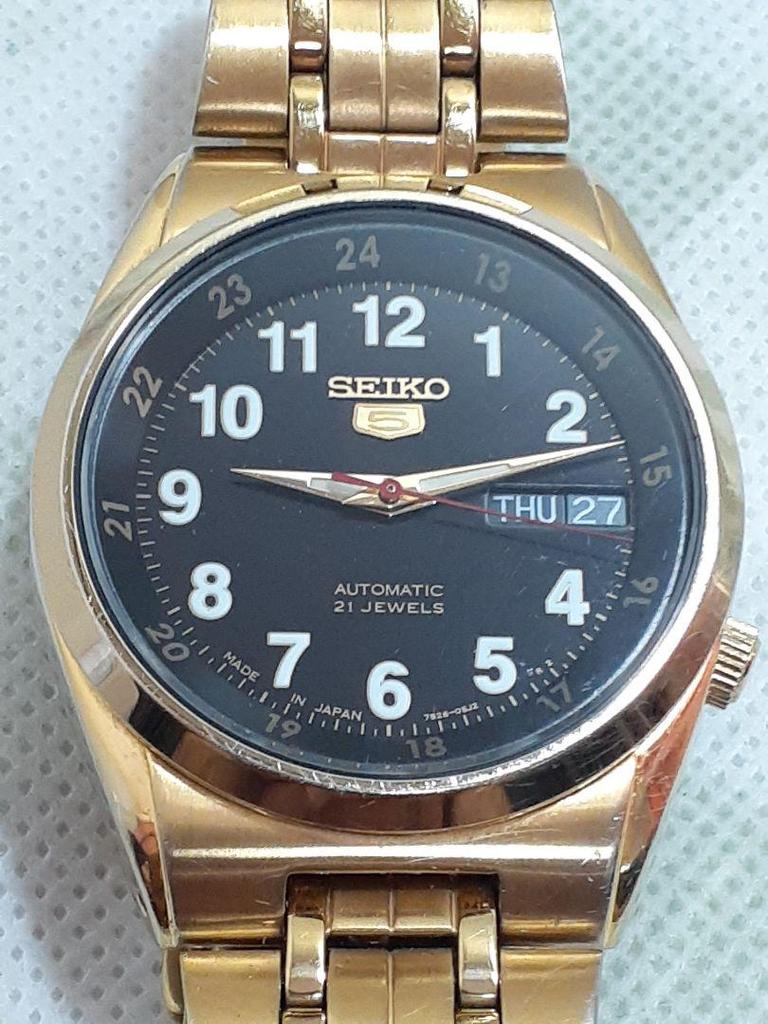 [USED] SEIKO Automatic Watch Gold Black Dial