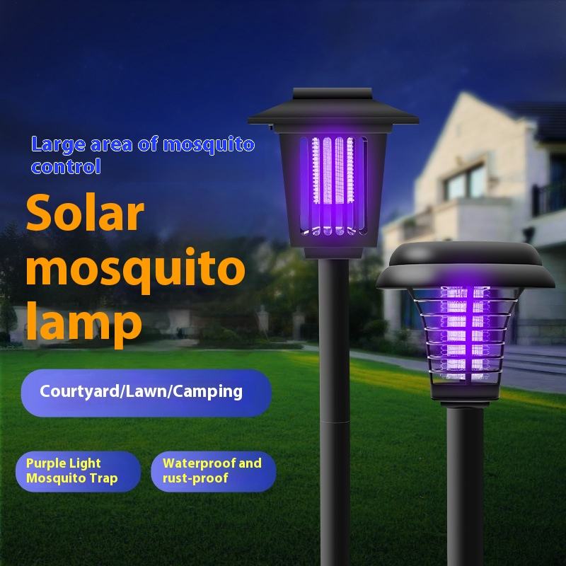 Outdoor Solar Light Waterproof 2-in-one Mosquito-killing Plug in Lawn Light for Garden & Theme Park Decorative
