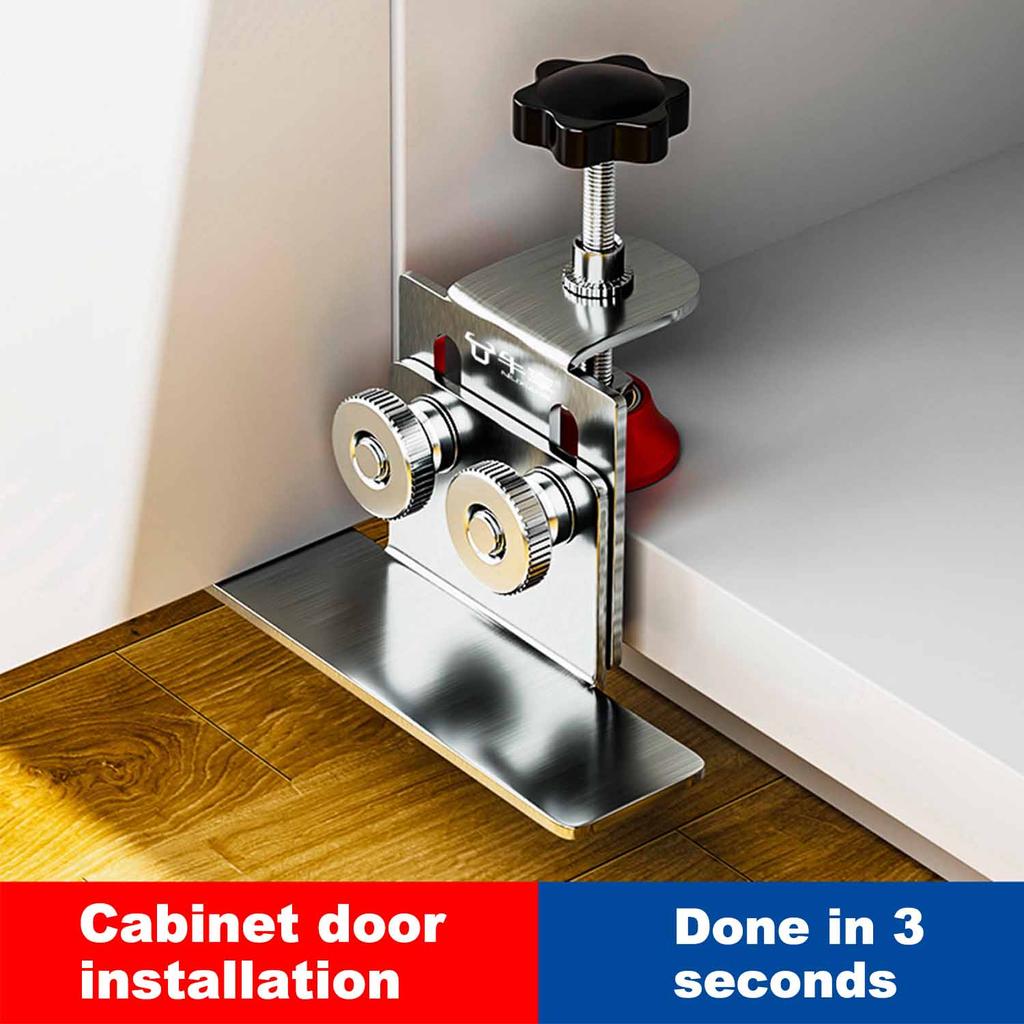 Stainless Steel Cabinet Door Installation Locator Adjustable Woodworking Auxiliary Tools Mounting Jig Hidden Door Mount Support