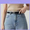 Classic Womens Genuine Leather Belt For Casual And Office Wear With Polished Metal Buckle