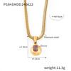 18k Gold-Plated Titanium Steel Zircon Geometric Pendant Necklace
