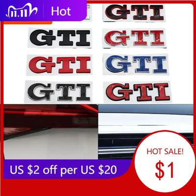 BRD1 70% New 3D Metal Logo GTI Badge Car Front Grille Emblem Rear Trunk Sticker For Volkswagen VW Golf 4 5 6 7 3 MK2 MK3 MK4 Mk5 Polo Bh2