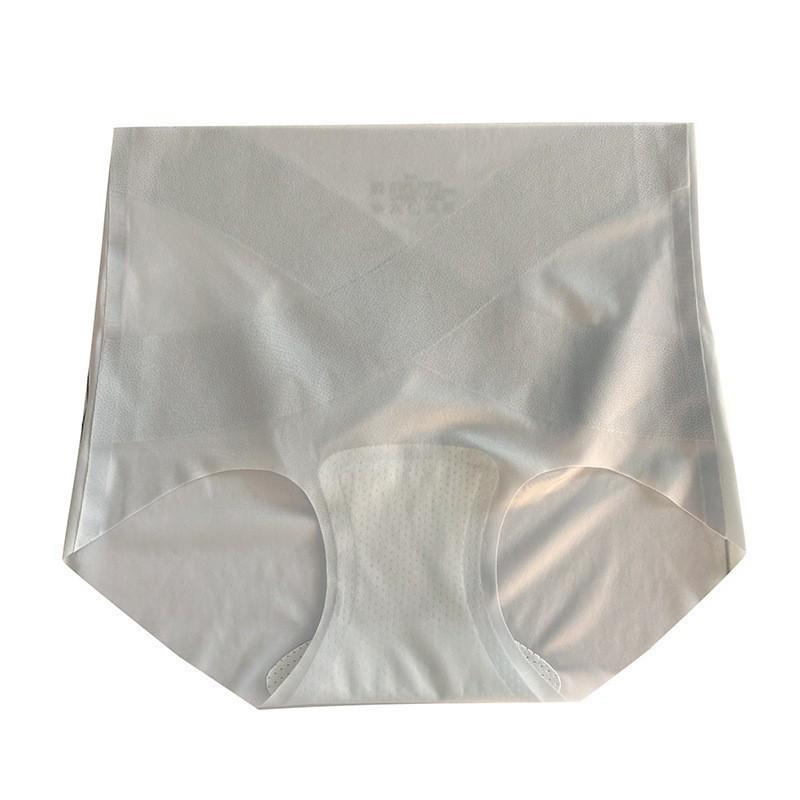 Ultra-Thin High-Waisted Ice Silk Tummy Control Seamless Underwear for Women - Comfortable & Butt-Lifting No-Wedgie Fit