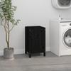 VidaXL Boîte à linge Noir 44x44x76 cm Bois massif de pin 823578
