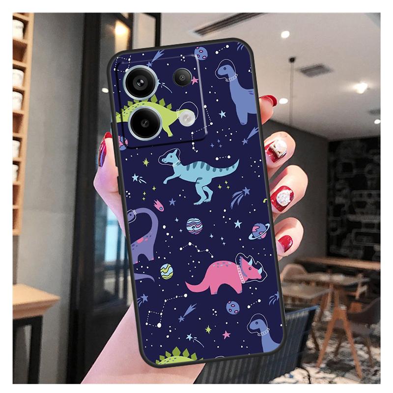 Cute Dinosaur Tea-Rex Case For Xiaomi Redmi Note 13 12 10 9 8 11 Pro 12S 11S 10S 9S Remdi 13C 9C 10C 12C Cover