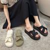 Muffin Thick-bottomed Cool Slippers Female Summer Fashion Versatile Fairy Style Skirt Wearing Beach Slippers Female
