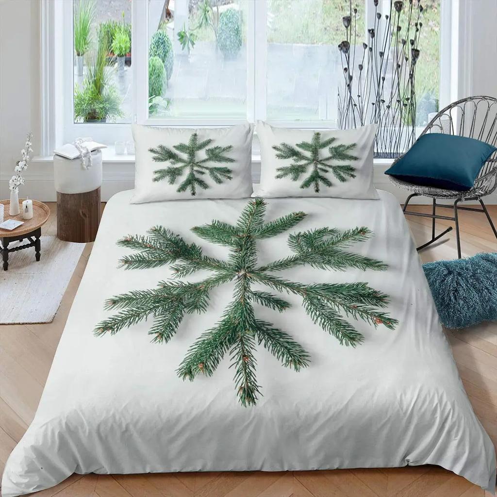 Comforter Merry Christmas Comforter Queen King Size Christmas Tree Pine Tree Bedding Set Xmas Ornament