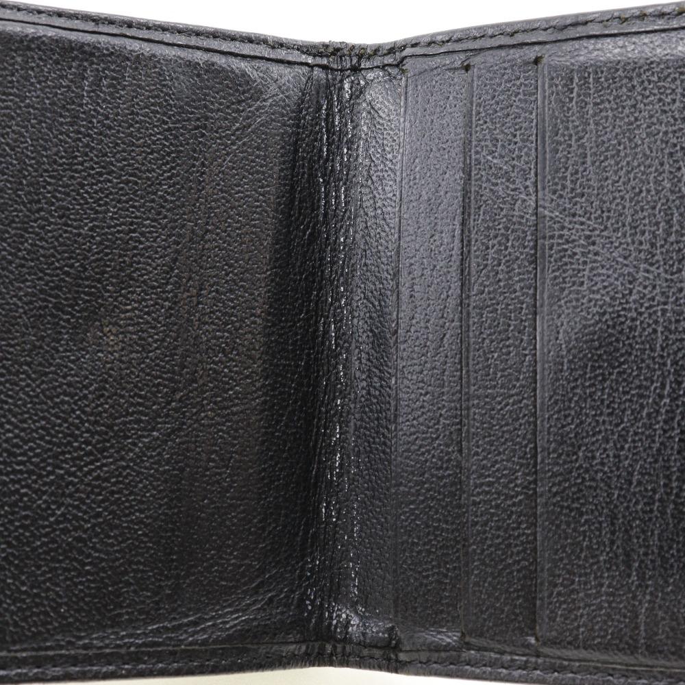 Chanel COCO Mark Bi-Fold Wallet A13456 Double Sided Black Calfskin Women Used